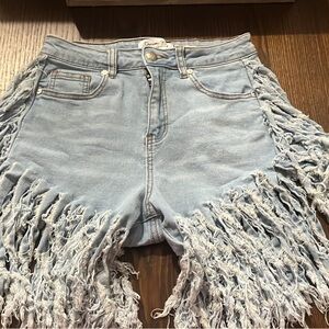 Denim Boulevard fringe shorts size small (4/6)